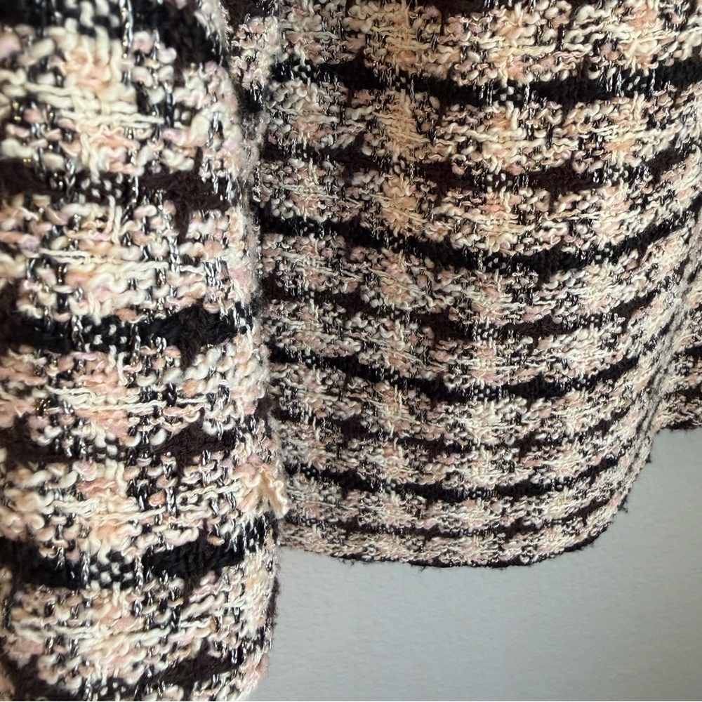 Anine Bing Diana Double Breasted Relaxed Fit Blazer in Apricot Tweed, X-Large - Picture 8 of 16